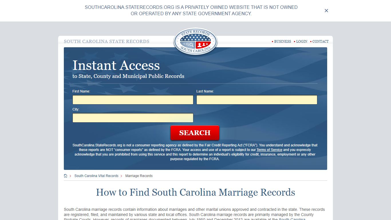 How to Find South Carolina Marriage Records